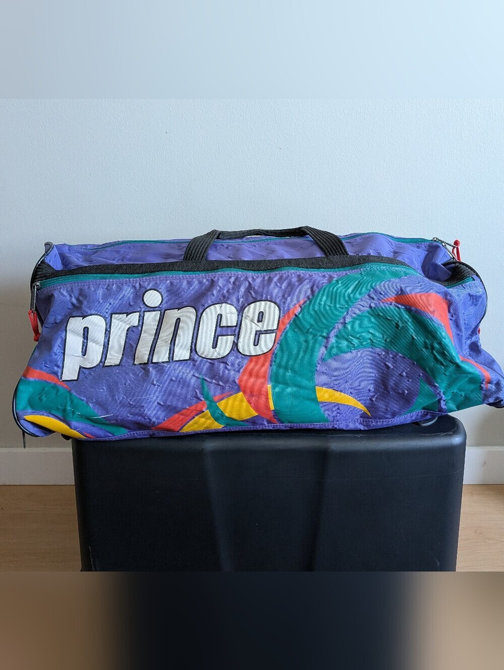 Vintage Prince Tennis Duffel Bag Purple Retro Gym Travel Sports Bag 80s 90s